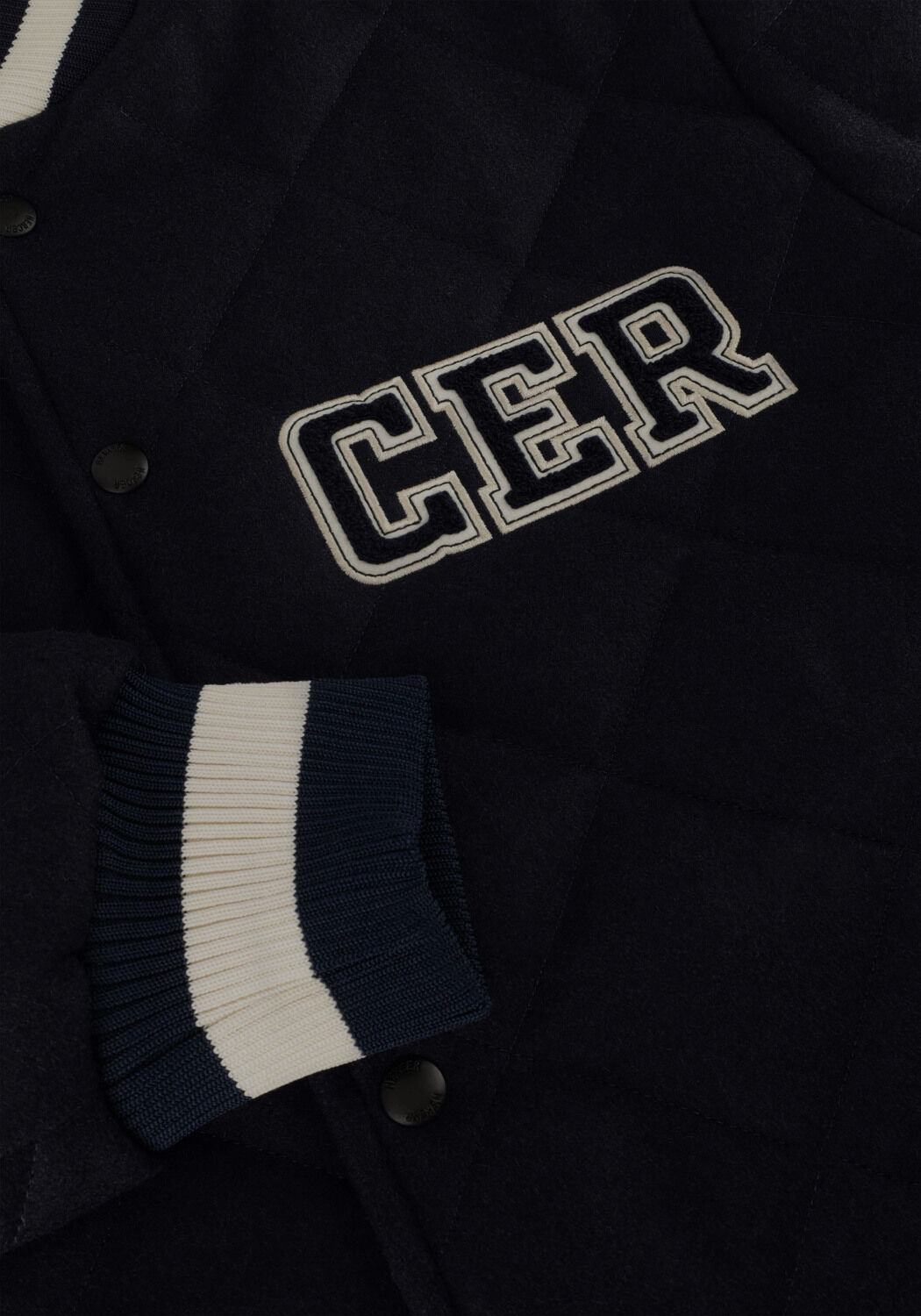 Dunkelblau MERCER AMSTERDAM Jack THE MERCER QUILTED VASRSITY WOOL - large