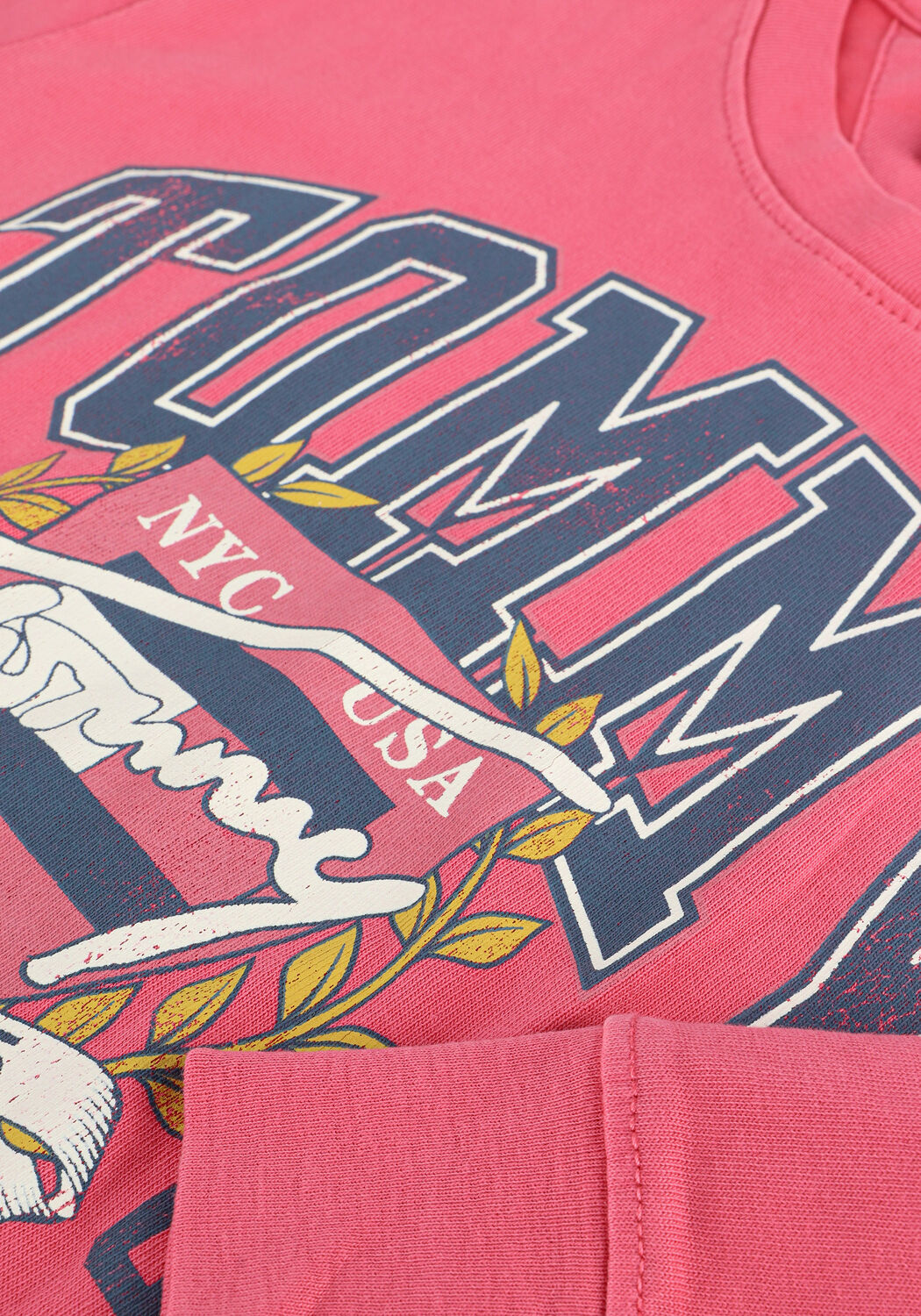 Rosane TOMMY JEANS Top TJW ELASTIC VINTAGE COLLEGE 1 LS - large