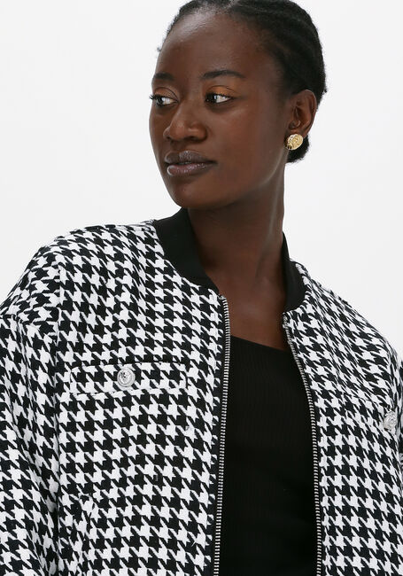 Schwarze COLOURFUL REBEL Jack LIZZY DOGTOOTH BOMERJACKET - large