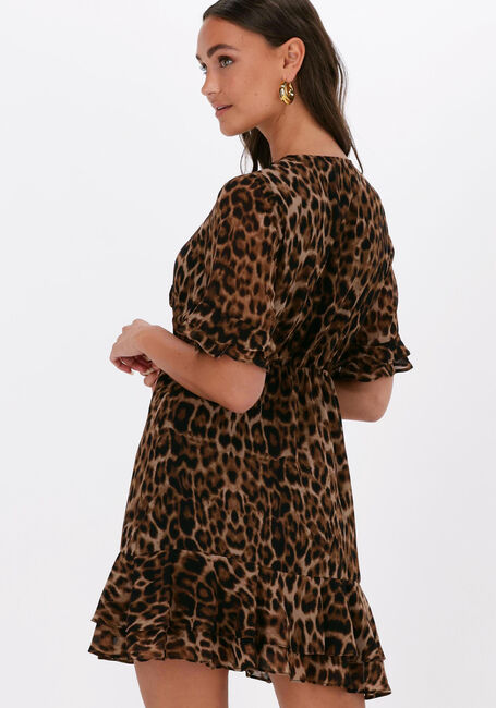 Leopard NA-KD Minikleid TIE FRONT SHEER MINI DRESS - large