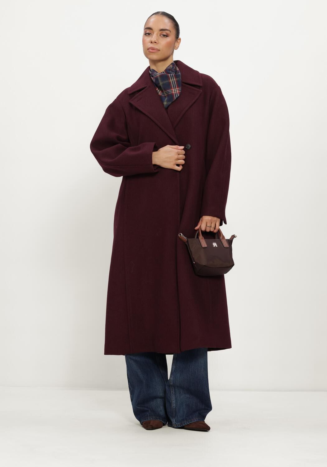 Bordeaux SELECTED WOMEN M&auml;ntel SLWVALERIE WOOL BLEND COAT - large