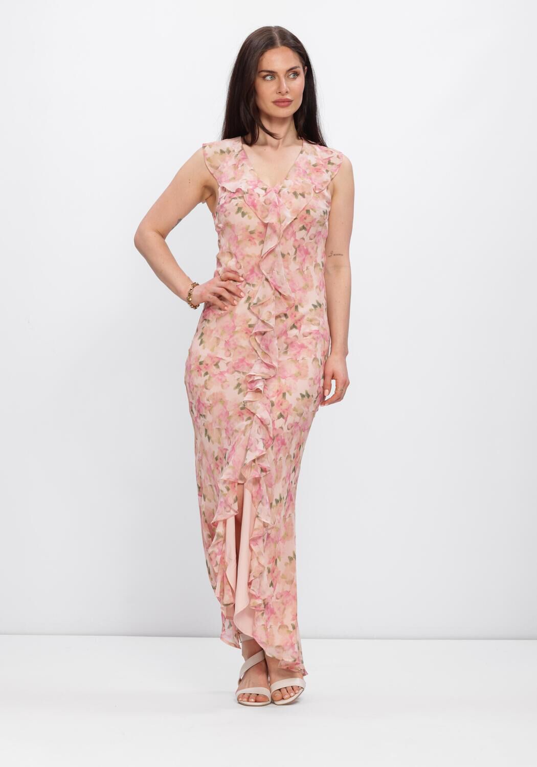 Hell-Pink NEO NOIR Maxikleid ZELLA CHIFFON PRINT DRESS - large