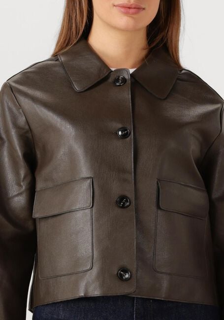 Braune NEO NOIR Jack ROMANA FAUX PU JACKET - large