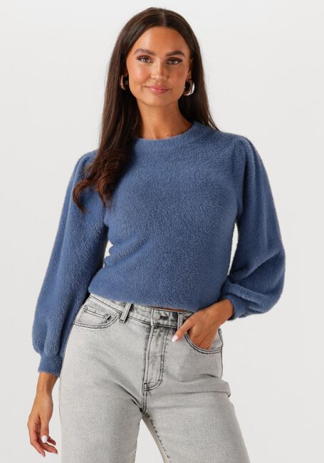 Blaue CATWALK JUNKIE Pullover FUZZY PUFF SLEEVE KNIT - large