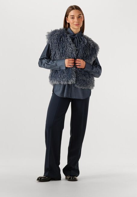 Dunkelgrau JANSEN AMSTERDAM Gilet DALI GILET FF 276 FAKE FUR - large