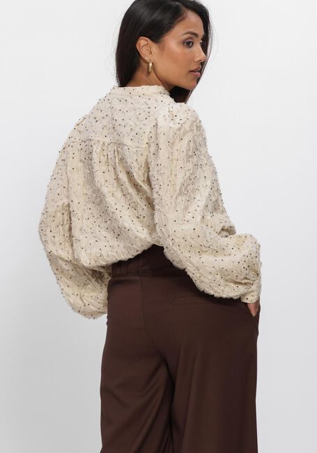 Beige NUKUS Blusen LIZZY BLOUSE VNECK DOTS - large