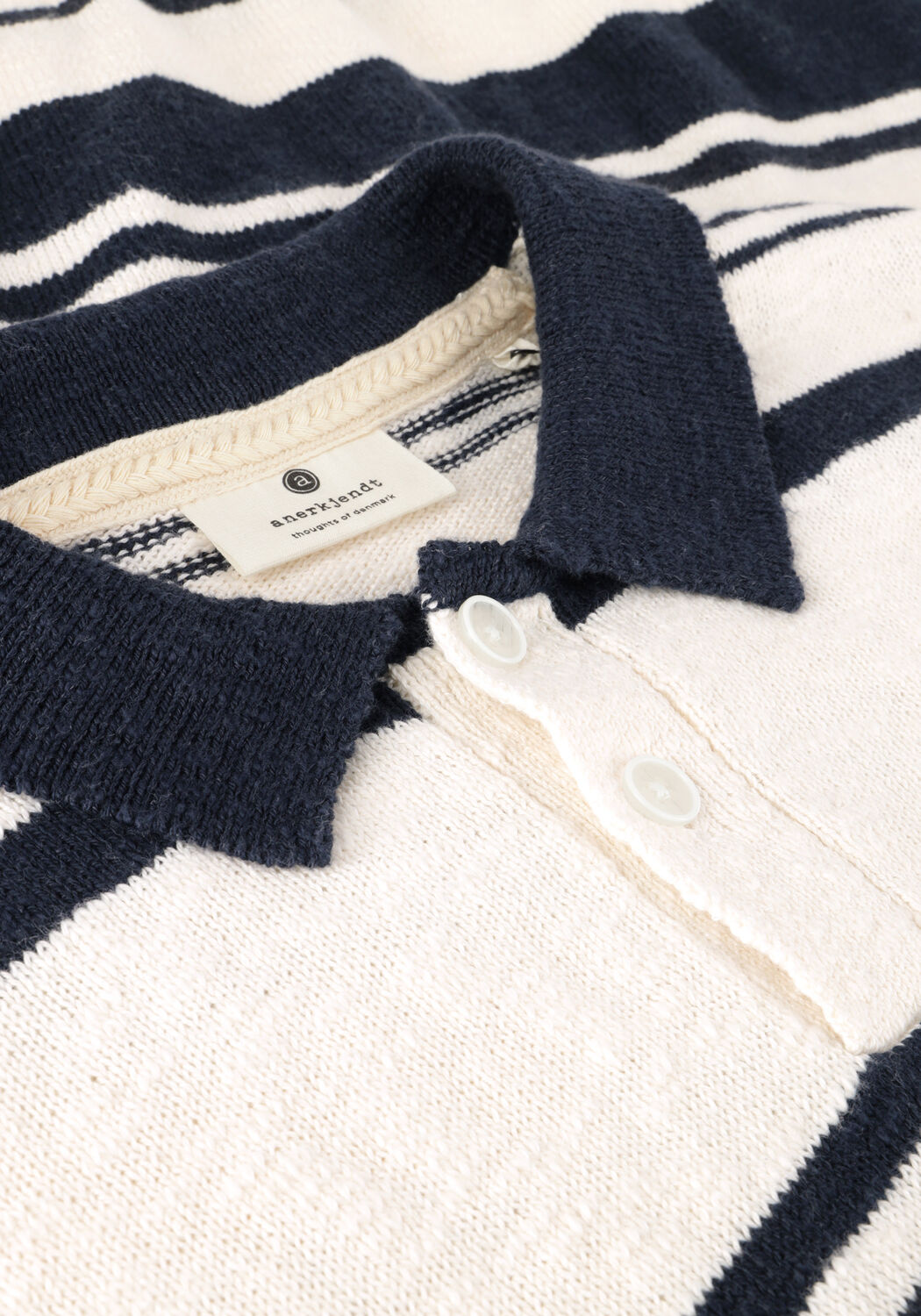 Nicht-gerade weiss ANERKJENDT Polo-Shirt AKSOFUS STRIPE S/S KNIT - large