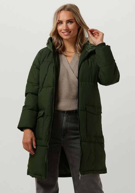 Grüne OBJECT Wattierte Jack OBJZHANNA L/S LONG JACKET NOOS - large