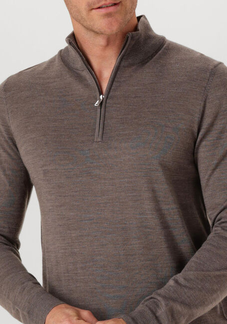 Braune PROFUOMO Pullover PULLOVER HALF ZIP MERINO - large