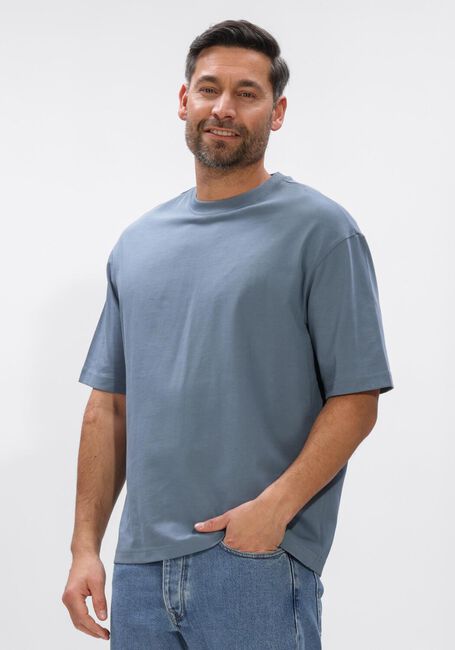 Blaue SELECTED MEN T-shirt SLHRELAXASPEN 2-PLY SS O-NECK NOOS - large