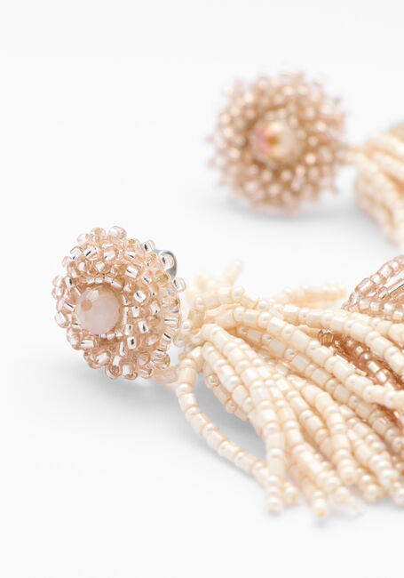 Weiße PAULIE POCKET Ohrringe FRINGE FLAIR EARRINGS - large