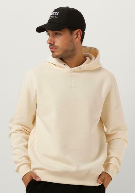 Ecru PUREWHITE Sweatshirt HOODIE WITH FLOCK PRINT - large