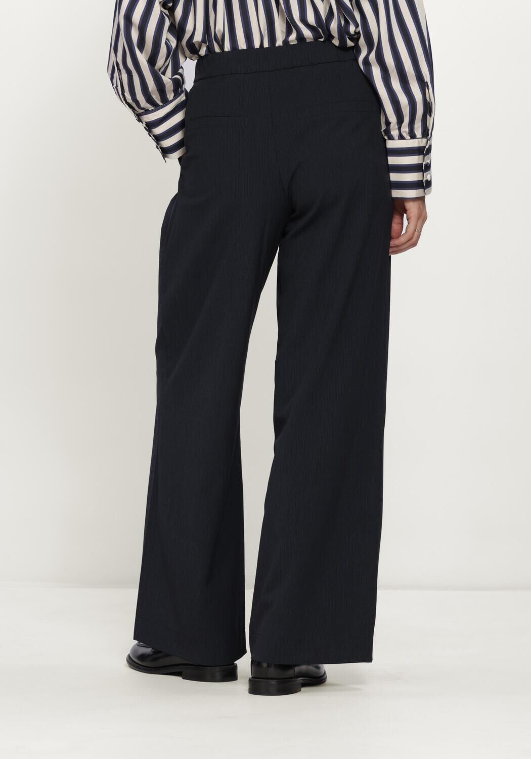Dunkelblau SUMMUM Weite Hose TROUSERS PINSTRIPE SMALL - large
