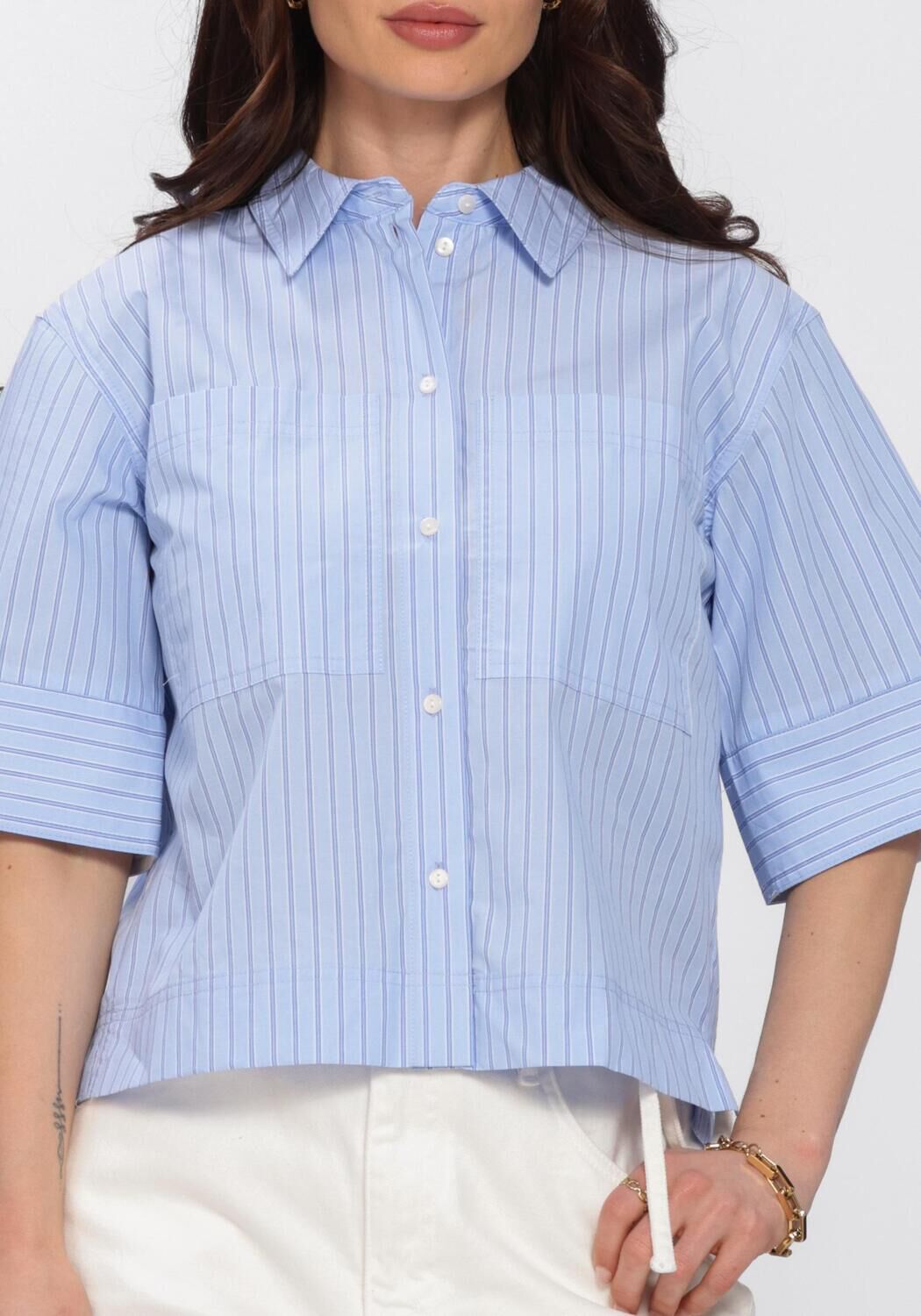 Blaue ROUGE EDIT Blusen ROUPAIGE 2/4 SHIRT / PF - large