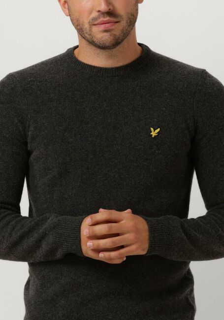 Dunkelgrau LYLE & SCOTT Pullover CREW NECK LAMBSWOOL BLEND JUMPER - large