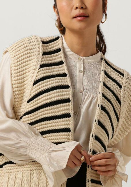 Nicht-gerade weiss SUMMUM Strickjacke SLEEVELESS CARDIGAN CHUNKY RIBBLE KNIT - large