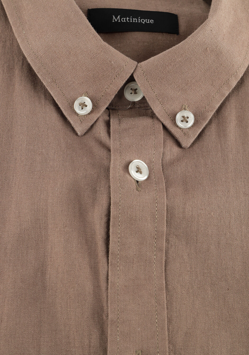 Braune MATINIQUE Casual-Oberhemd MATROSTOL BD SS - large