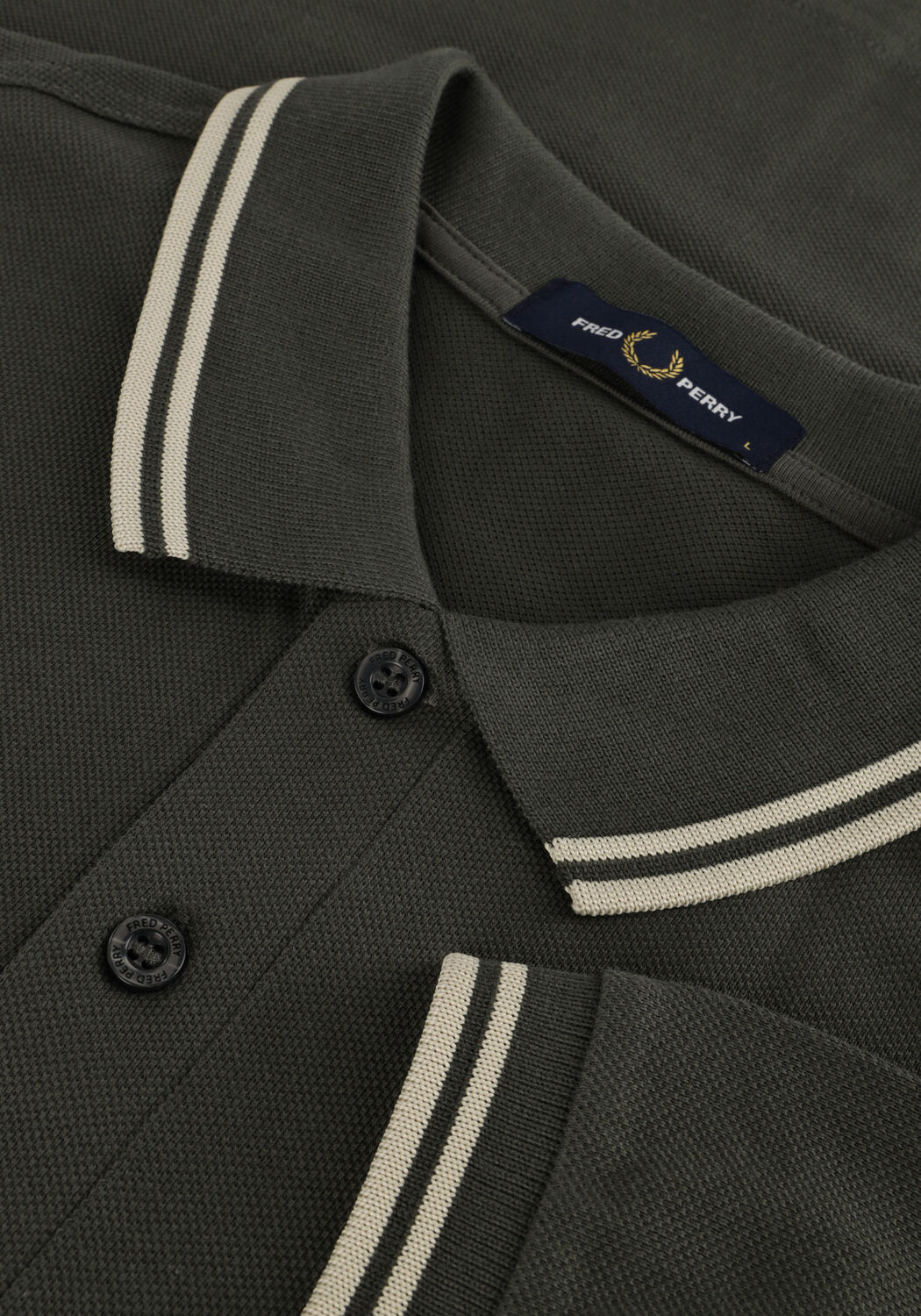 Gr&uuml;ne FRED PERRY Polo-Shirt THE TWIN TIPPED FRED PERRY SHIRT - large