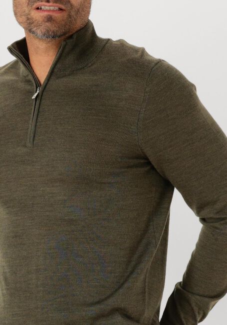 Grüne PROFUOMO Pullover PULLOVER HALF ZIP MERINO - large
