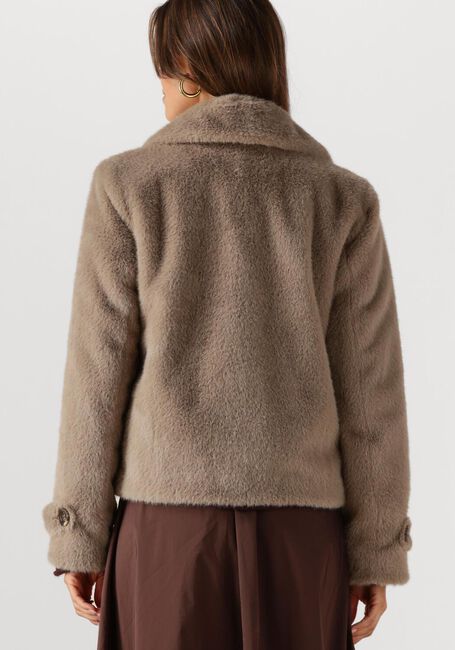 Braune BEAUMONT Fake-Fur-Jack ABBY SHORT COAT - large