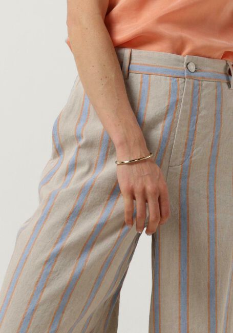 Beige VANILIA Hose LINEN STRIPED - large