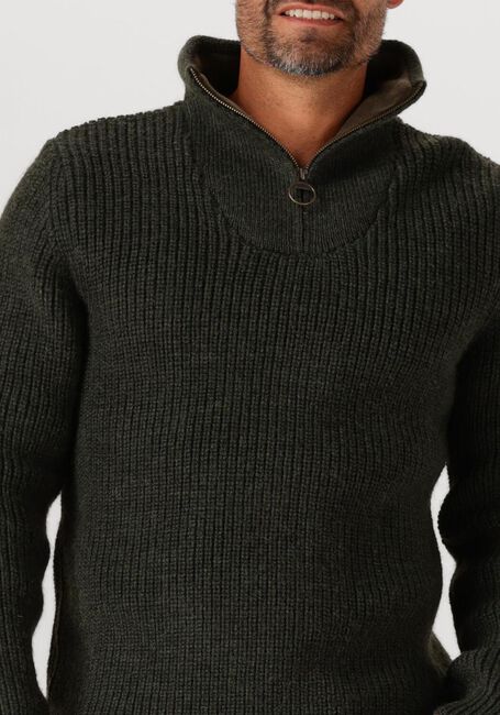 Dunkelgrün BARBOUR Pullover NEW TYNE HALF ZIP KNITTED JUMPER - large