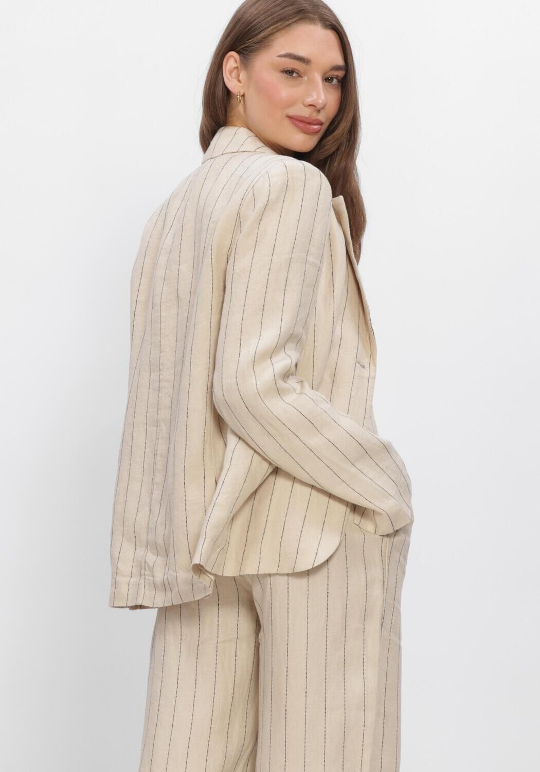 Sand MSCH COPENHAGEN Blazers MSCHCLARITTE LOOSE BLAZER STP - large