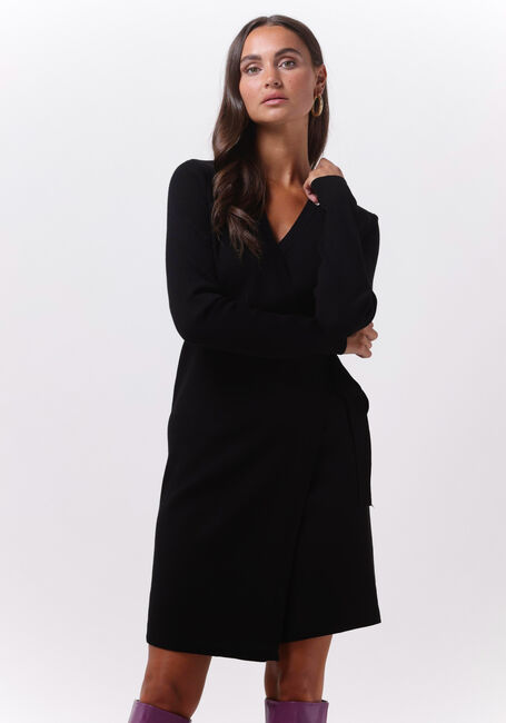 Schwarze Y.A.S. Minikleid YASHALTON LS KNIT WRAP DRESS - large