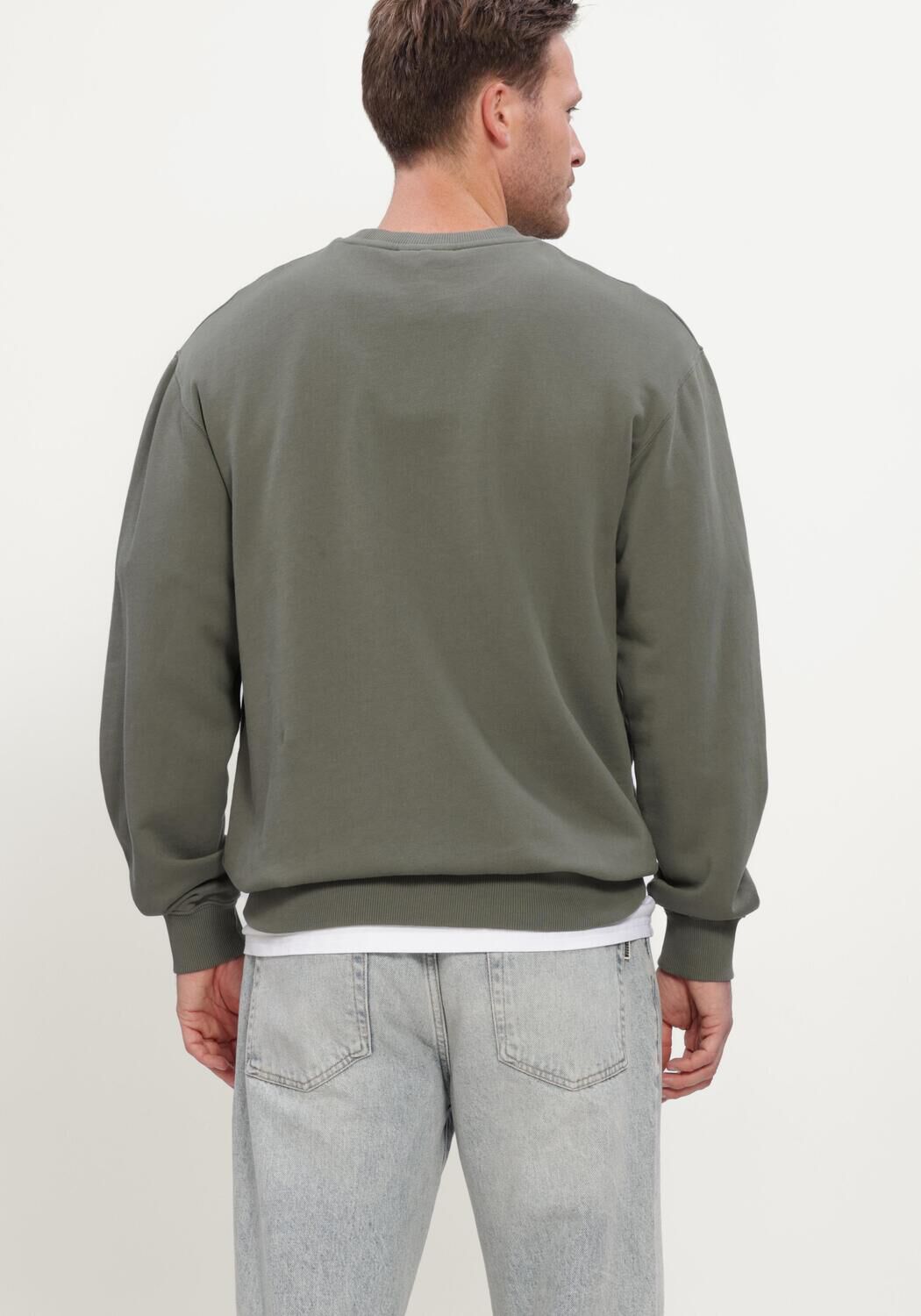 Olive FOR&Eacute;T Pullover FLAG SWEATSHIRT - large