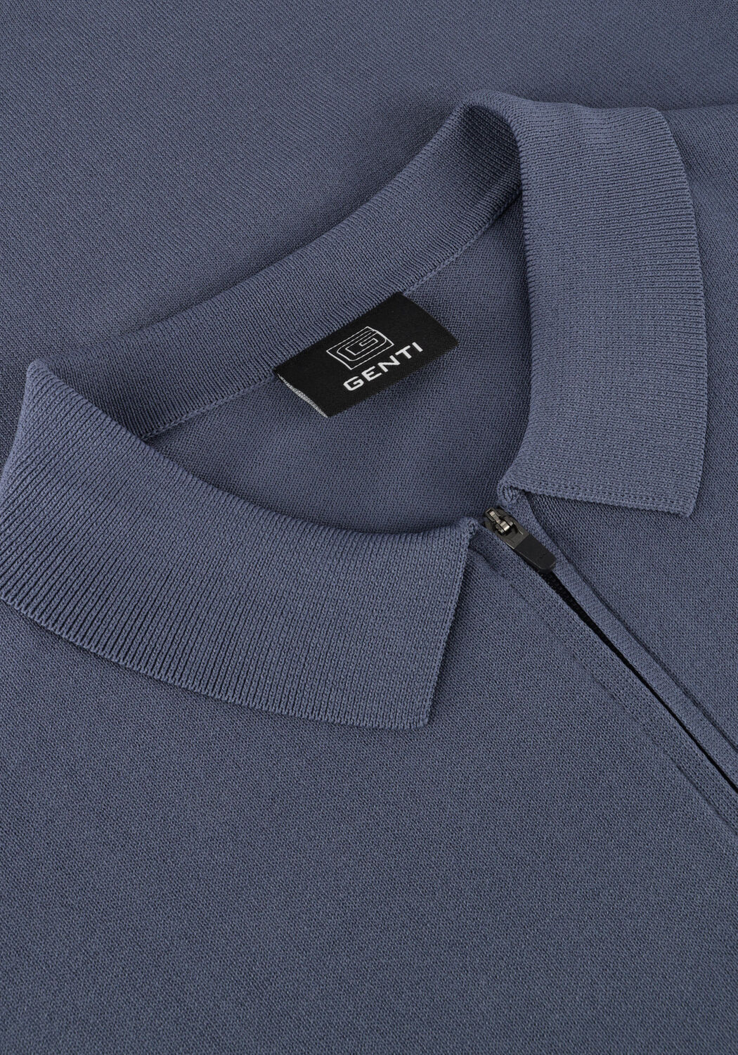 Graue GENTI Polo-Shirt POLO ZIP SS K2053-1260 - large