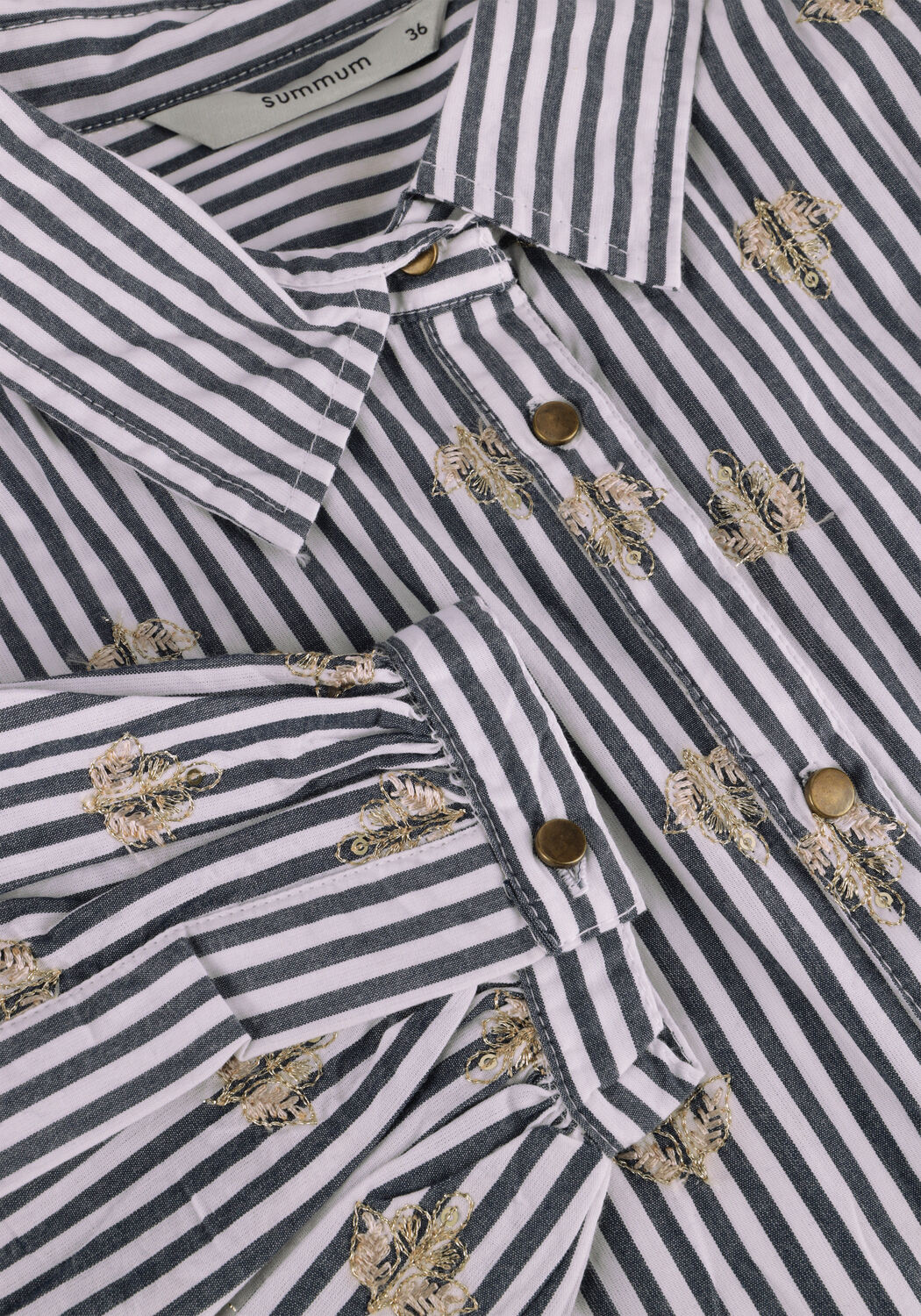 Wei&szlig;e SUMMUM Blusen BLOUSE SCATTERED EMBROSTRIPE - large