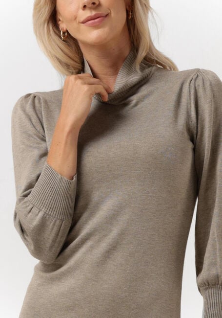 Braune MINUS Minikleid MERSIN HIGHNECK KNIT DRESS - large