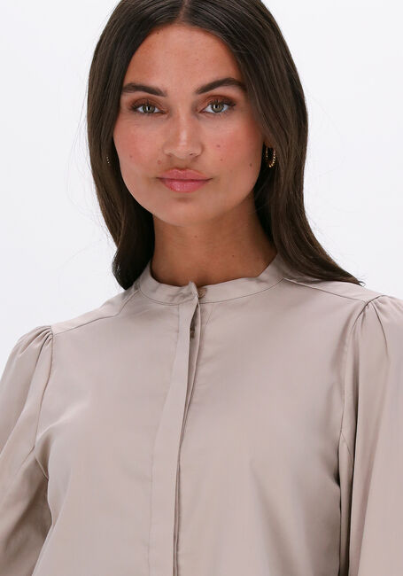 Beige LEVETE ROOM Bluse ISLA SOLID 54 SHIRT - large
