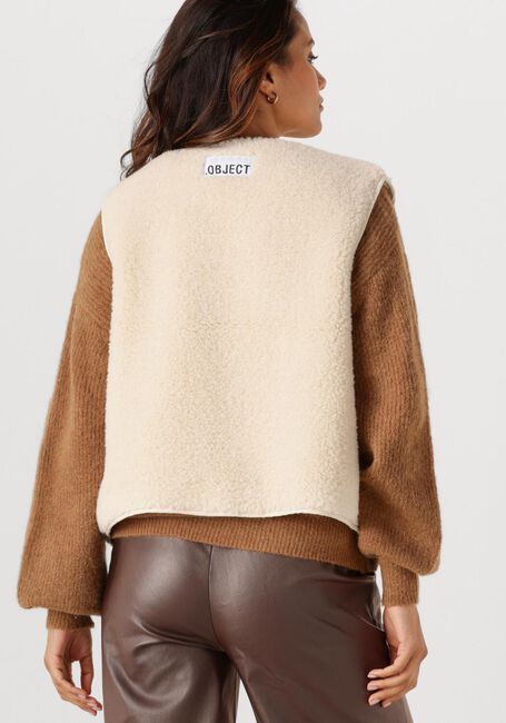 Sand OBJECT Gilet OBJELLA NEW WAISTCOAT - large