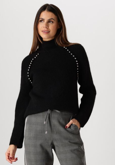 Schwarze MOS MOSH Pullover ZORA BEAD HIGHNECK KNIT - large
