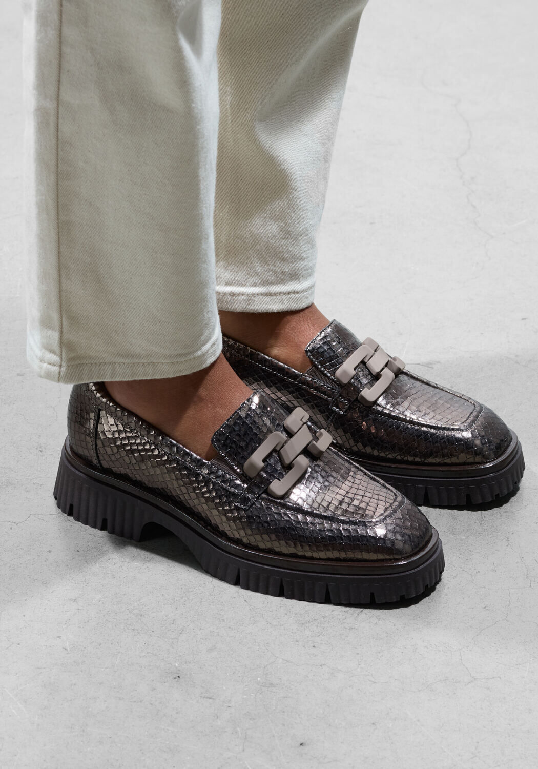 Bronzefarbene SOFTWAVES Loafer 9.02.07 - large