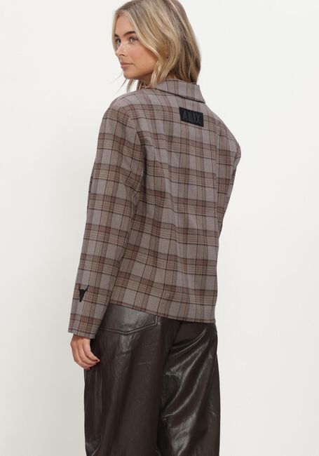 Braune ALIX THE LABEL Blazers LADIES WOVEN CROPPED CHECK BLAZER - large