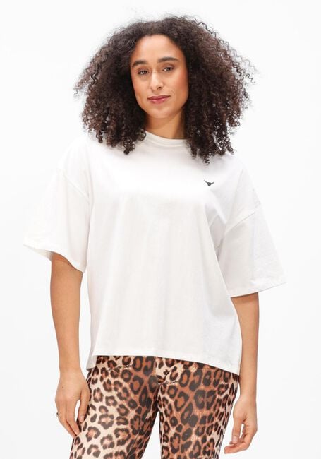 Wei&szlig;e ALIX THE LABEL T-shirt LADIES KNITTED BULL T-SHIRT - large