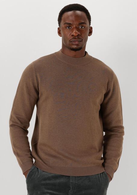 Braune DSTREZZED Pullover ARCHER MOCKNEK - large