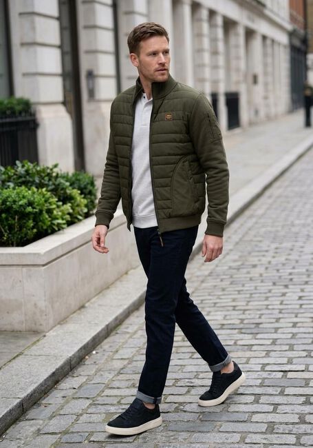 Wei&szlig;e PME LEGEND Pullover & Cardigans HALF BUTTON COLLAR SOFT BRUSHED FLEECE - large