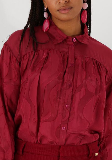 Rote POM AMSTERDAM Blusen JAQCUARD BURGUNDY RED - large