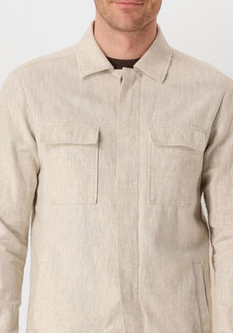 Sand PROFUOMO Overshirts OVERSHIRT COTTON LINEN - large
