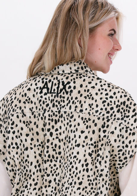 Braune ALIX THE LABEL Gilet WOVEN ANIMAL WAISTCOAT - large