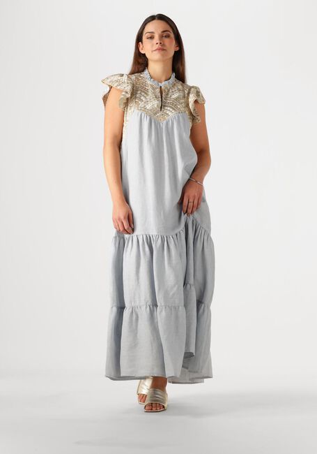 Hellblau GREEK ARCHAIC KORI Maxikleid 231097 - large