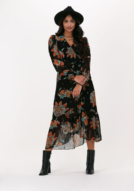 Schwarze ALIX THE LABEL Midikleid LADIES WOVEN FANCY CHIFFON MAXI DRESS - large