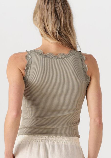 Grüne ROSEMUNDE Top BABETTE SILK TOP W/ LACE - large