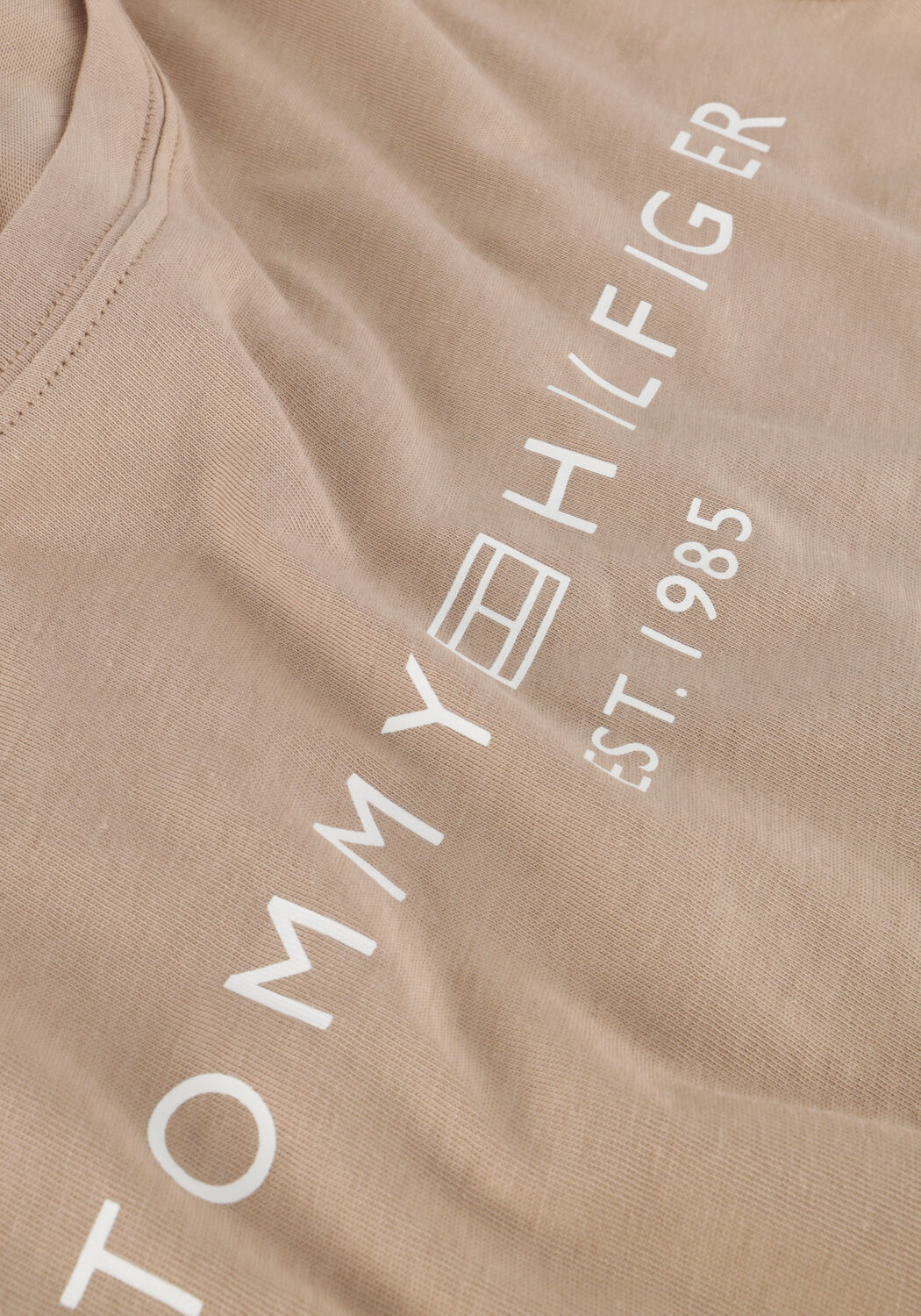 Beige TOMMY HILFIGER T-shirt REG CORP LOGO C-NK SS | Omoda