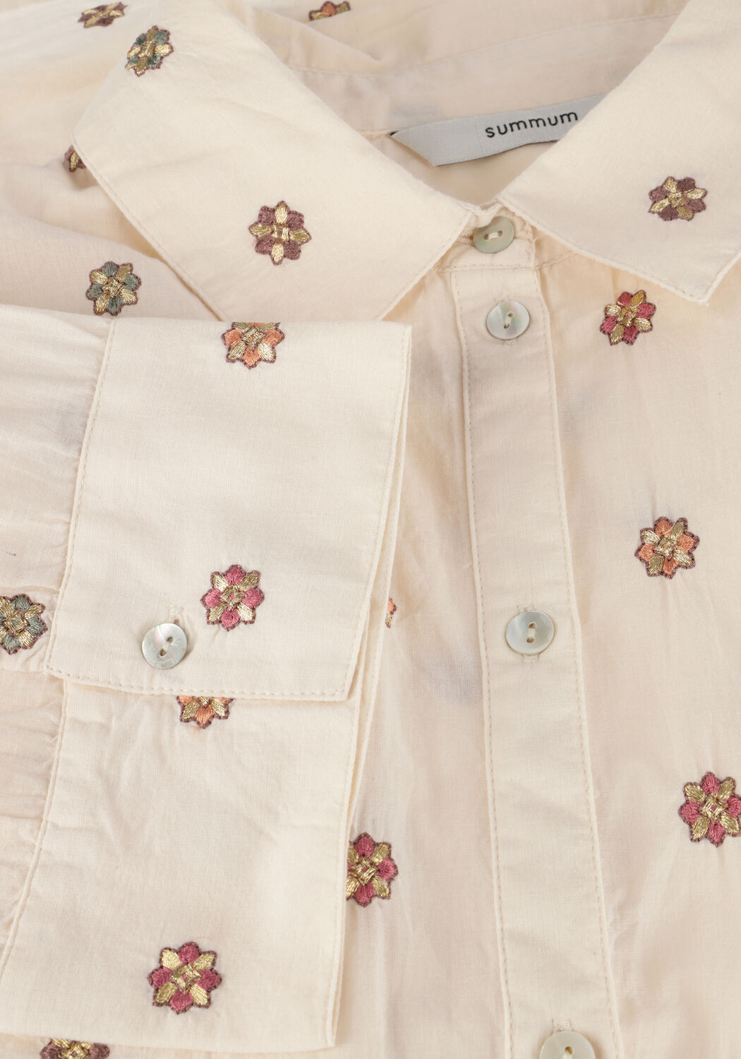 Ecru SUMMUM Blusen 3/4 SLEEVE BLOUSE TOP LINEN - large