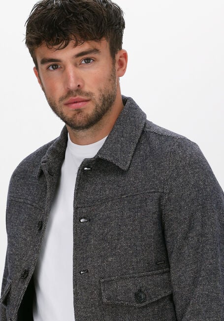 Graue DSTREZZED Jack TRUCKER JACKET WOOL TWEED - large