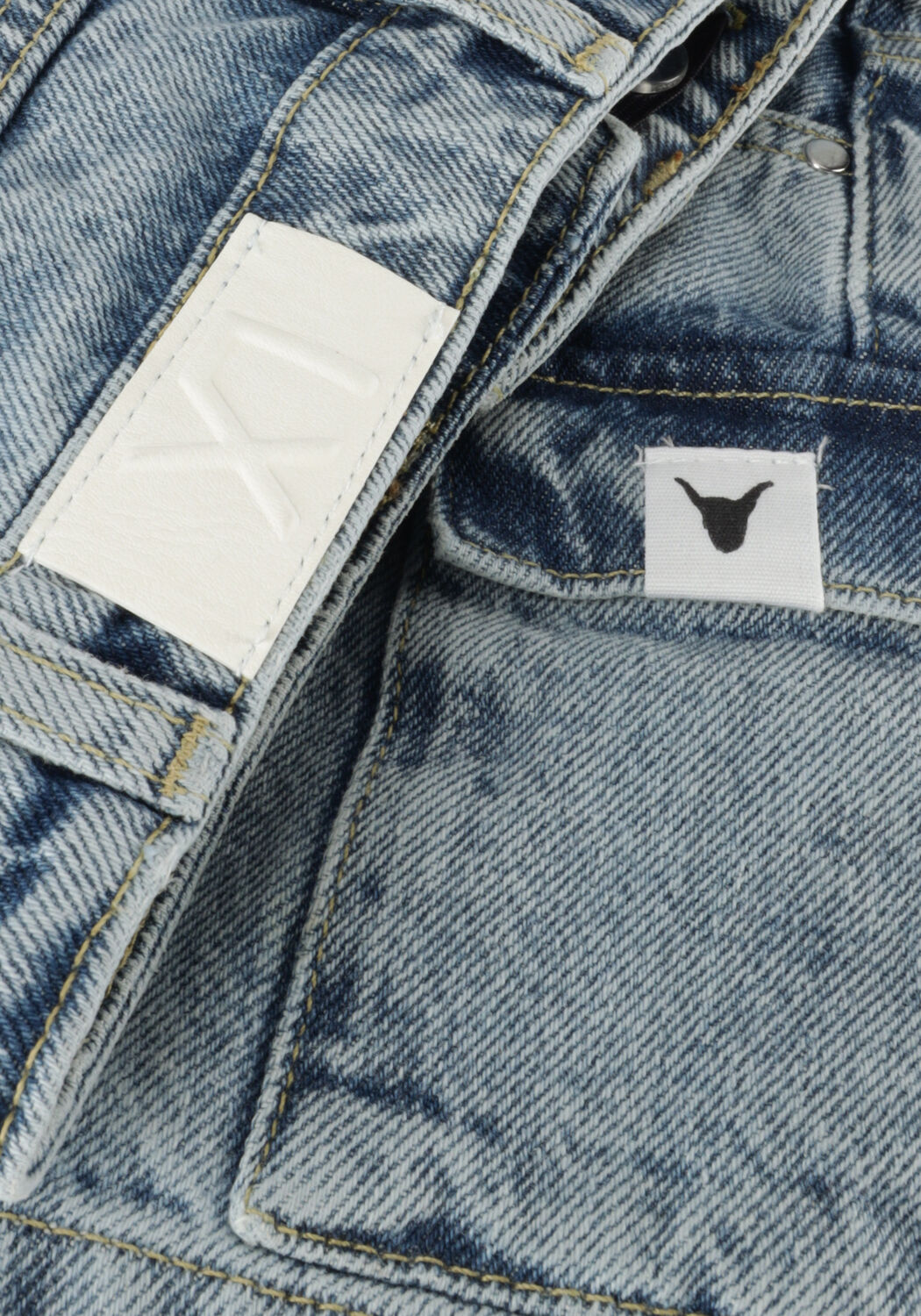 Blaue ALIX MINI Minirock WOVEN DENIM CARGO SKIRT - large